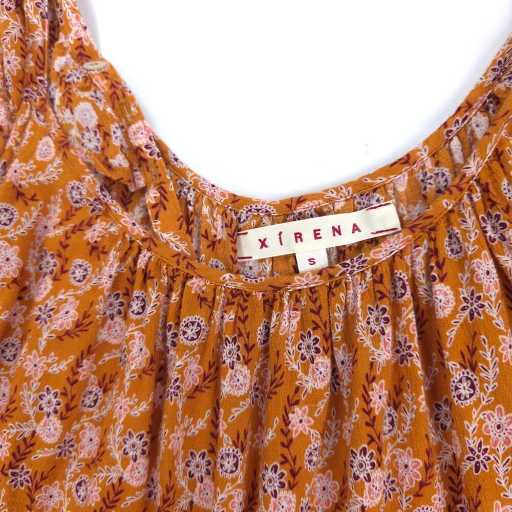 NEW Xirena Rumer Tiered Midi Dress Laurel Floral Cottagecore Boho Prairie Meadow - Picture 7 of 9